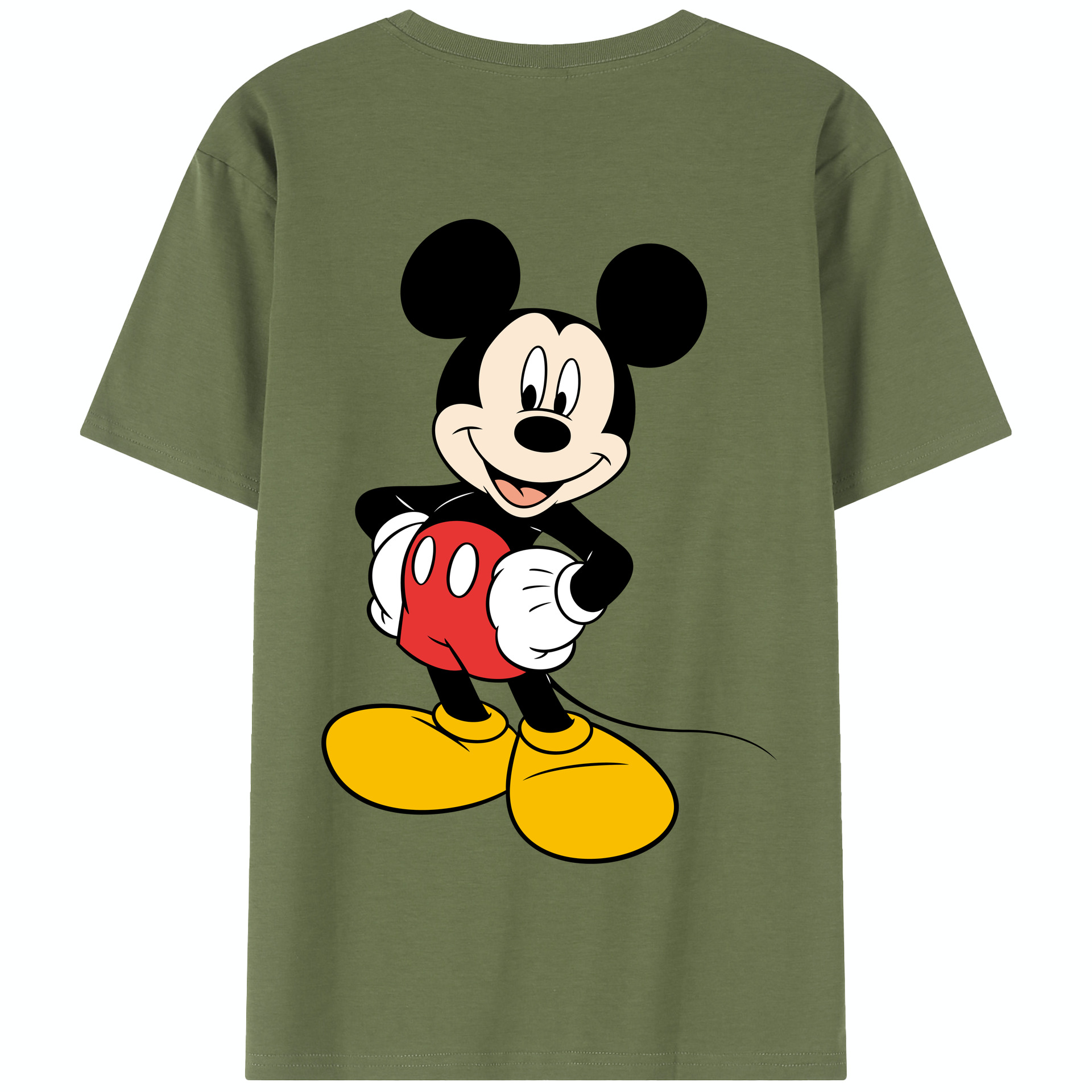 （画像用） ミッキーマウス Mickey Mouse 綿100％半袖Tシャツ（背面プリント）